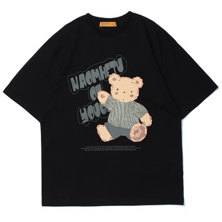 Áo thun nam nữ phong cách Unisex form rộng Gấu HONEY COTTON OVER (V287)