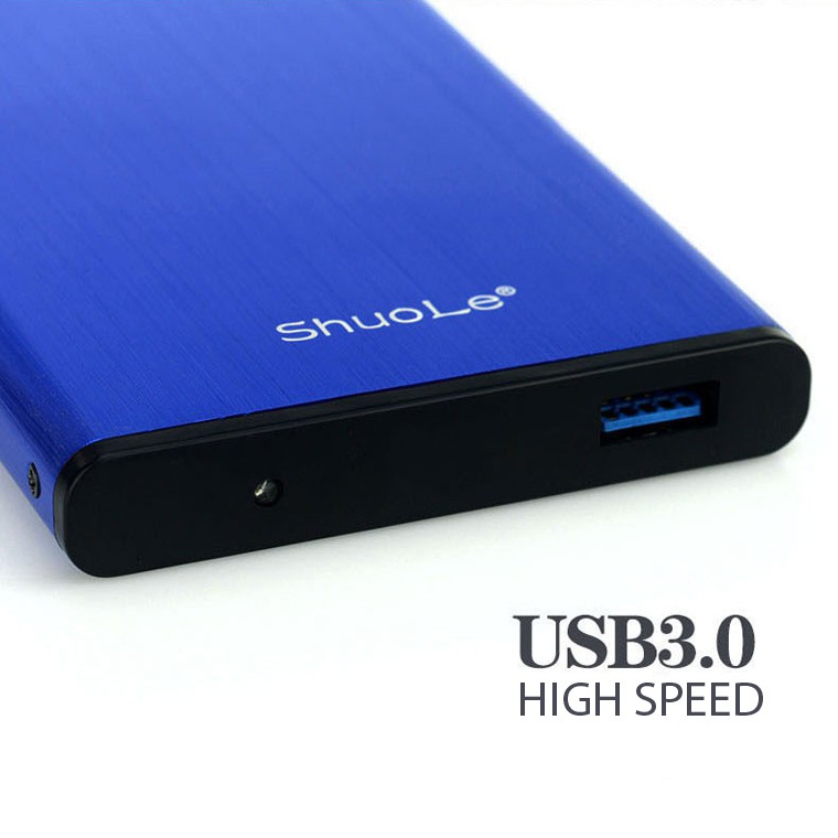 Hộp Ổ Cứng SATA USB 3.0 SHUOLE HDD BOX 2.5 Inch Chất Liệu Nhôm Tặng Túi Nhung Dùng Bảo Vệ Hộp Ổ Cứng