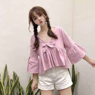 Áo kiểu babydoll nữ Thời trang Hàn Quốc