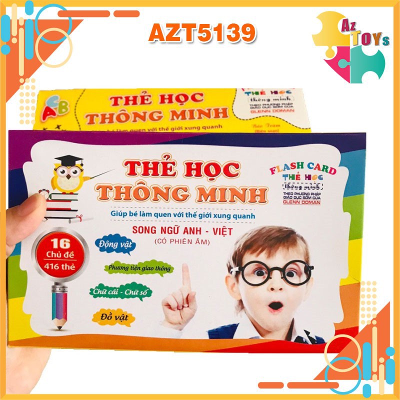 [XẢ KHO + NowShip] Bộ Thẻ Học Thông Minh Montessori Song Ngữ Glenn Doman Flashcard - AZT5139