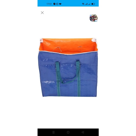 Túi vải bạt  dày màu xanh