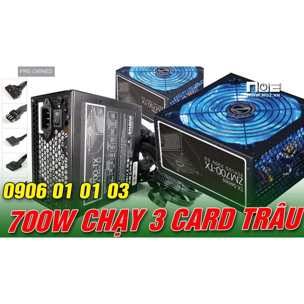 Nguồn máy tính công suất thực 700w CHUẨN 80 PLUS thỏa mái chạy 2-3 CARD MÀN HÌNH