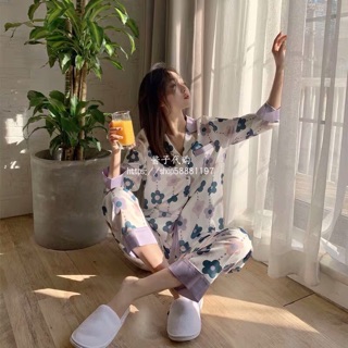 BỘ NGỦ LỤA HOA SANG CHẢNH QCCC