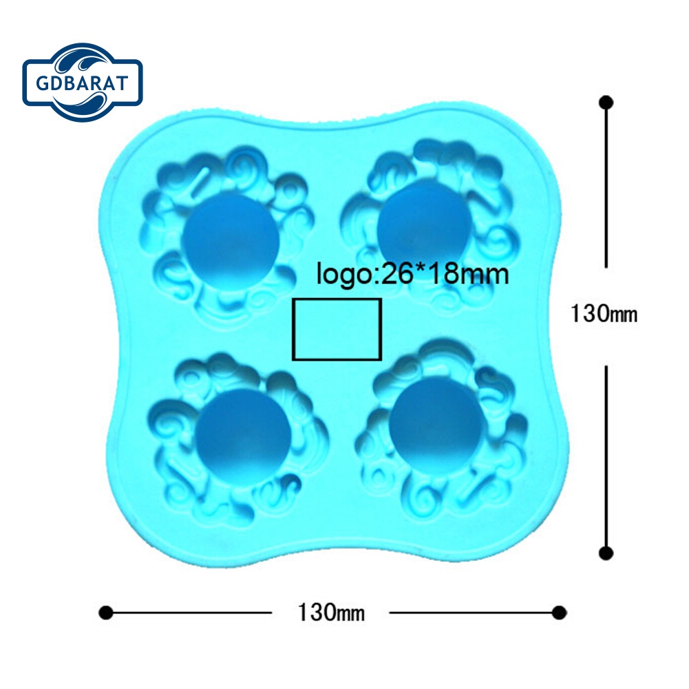Khuôn Silicone Làm Đá Viên 4 Ngăn Hình Bạch Tuộc