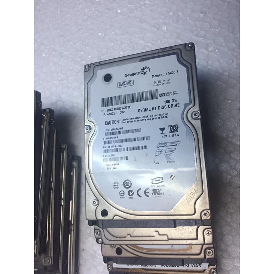 Ổ Cứng HDD Laptop chuẩn SATA 160Gb Sức khỏe GOOD