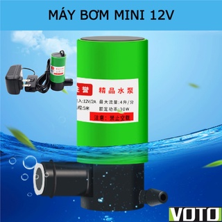 Máy bơm nước mini 12v 5M 30W dùng cho máy cắt rãnh tường, thay nước bể cá (màu xanh lá)