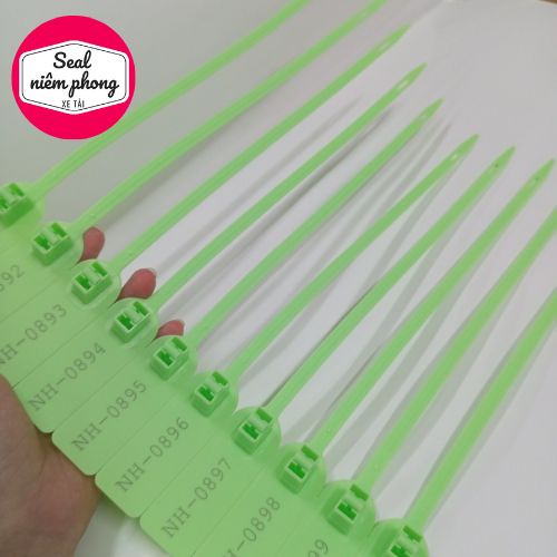 Combo 50 cái seal niêm phong giá rẻ, dài 35cm thân dây dẹp răng cưa siết bao, niêm phong cửa xe chắc chắn.