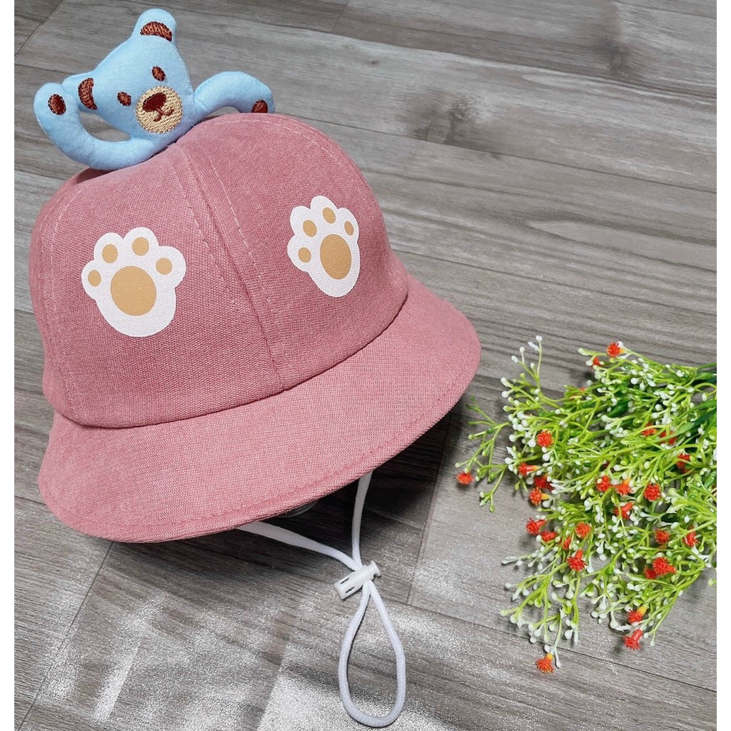 Nón cho bé , mũ trẻ em CHÚ CHÓ cute vải Nhung mềm êm