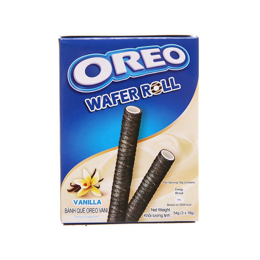 Bánh Quế Oreo Vị Vani Wafer Roll (Hộp 54g)