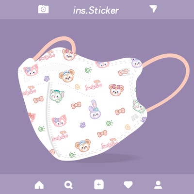 Set 10 Khẩu Trang 4D 3 Lớp Họa Tiết Hoạt Hình Toy Story Linabel Disney Kuromi StellaLou Tigger Pochacco Shin Chan Alien
