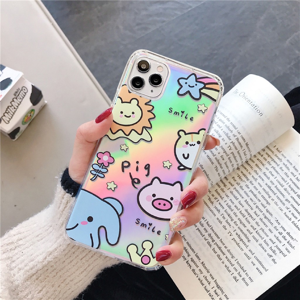 ỐP LƯNG SILICON CHỐNG SỐC PHẢN QUANG ZOO SMILE - I038