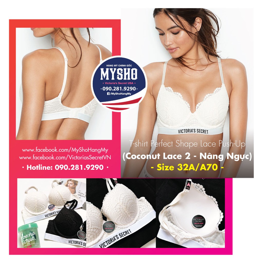 Áo lót 32A/A70 Hàng chính hãng từ Victoria's Secret USA, Cam kết hàng chính hãng