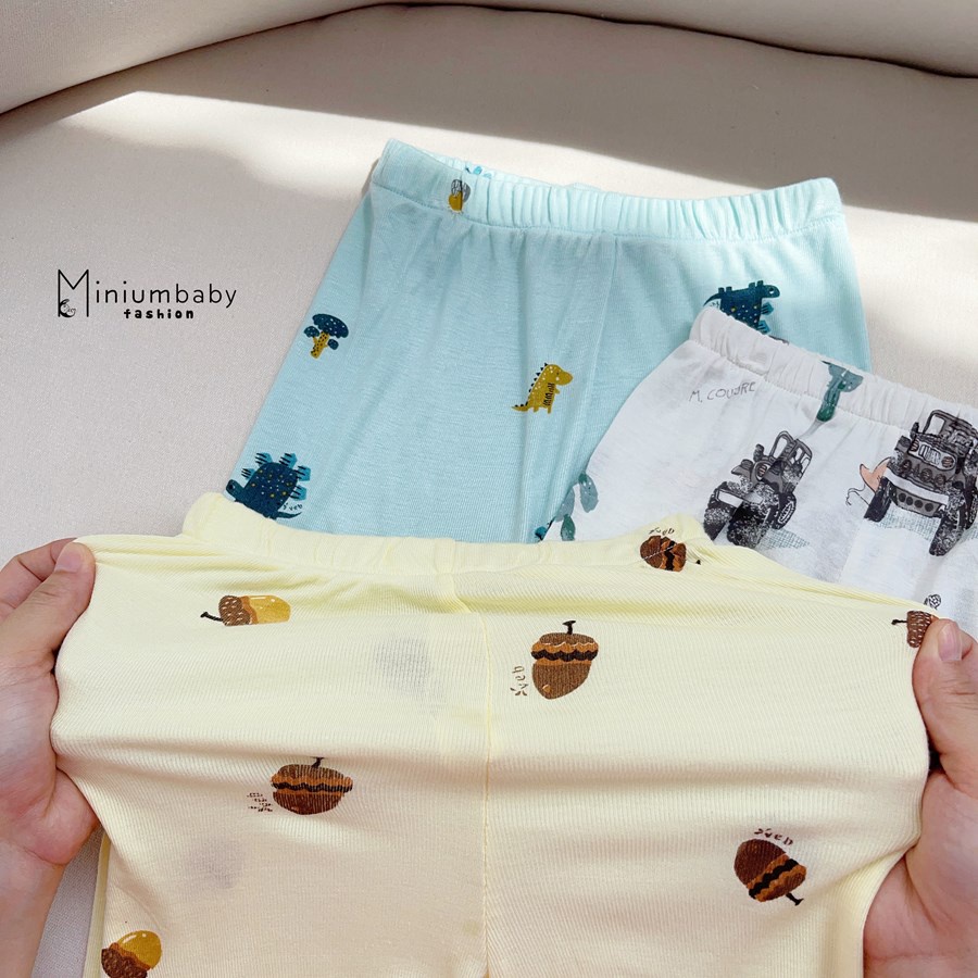 Bộ quần áo ba lỗ thiết kế 2 dây hè unisex cho bé gái, bé trai 100% cotton mát mẻ thông thoáng, miniumbabyfashionSB1241