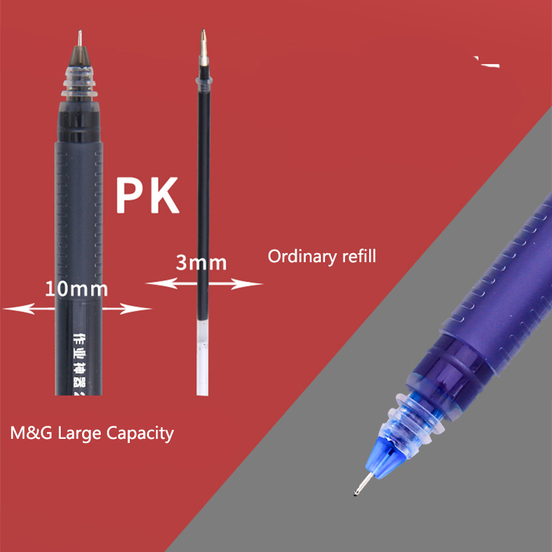 Bút Bi Mực Đen Đỏ Xanh Cỡ Lớn Ngòi 0.5mm