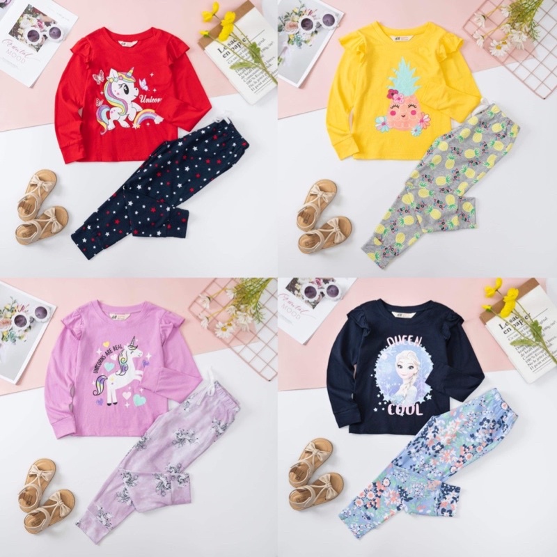💥 GIÁ SỐC ⚡️⚡️ Bộ hm bé gái thu đông dài tay 100% cotton mềm mịn 12-28kg