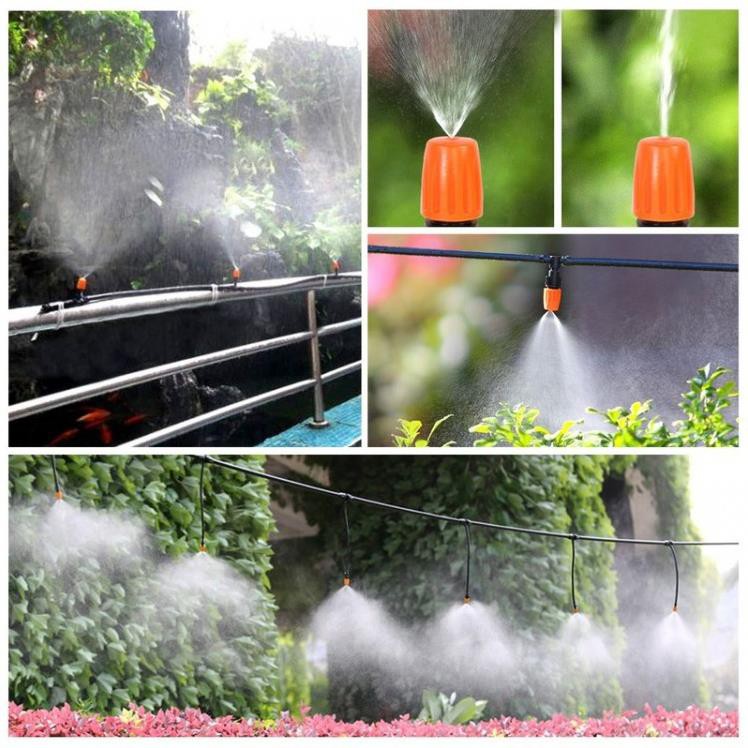 Combo bộ tưới cây tự động gồm 20 đầu tưới phun sương, 20m dây dẫn nước, 1 đồng hộ đặt thời gian tưới tự động và phụ kiện