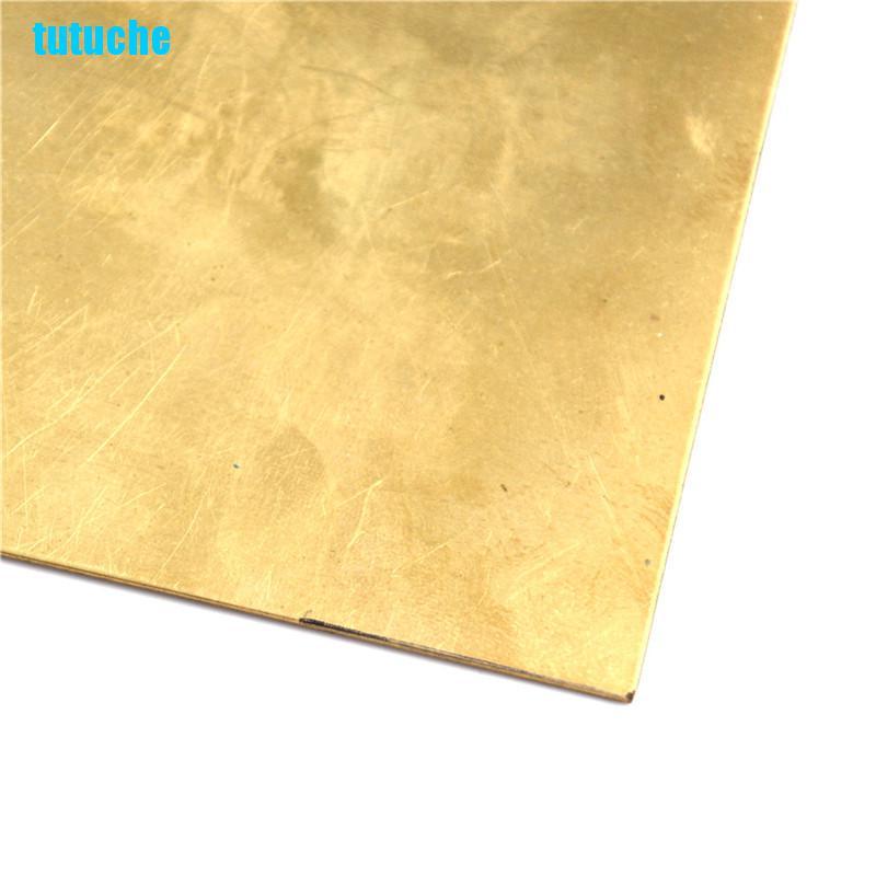 Tấm lá đồng thau dày để trang trí phụ kiện làm thủ công cỡ 0.5mm/ 0.8mm/ 1mm/ 2mm 100x100mm