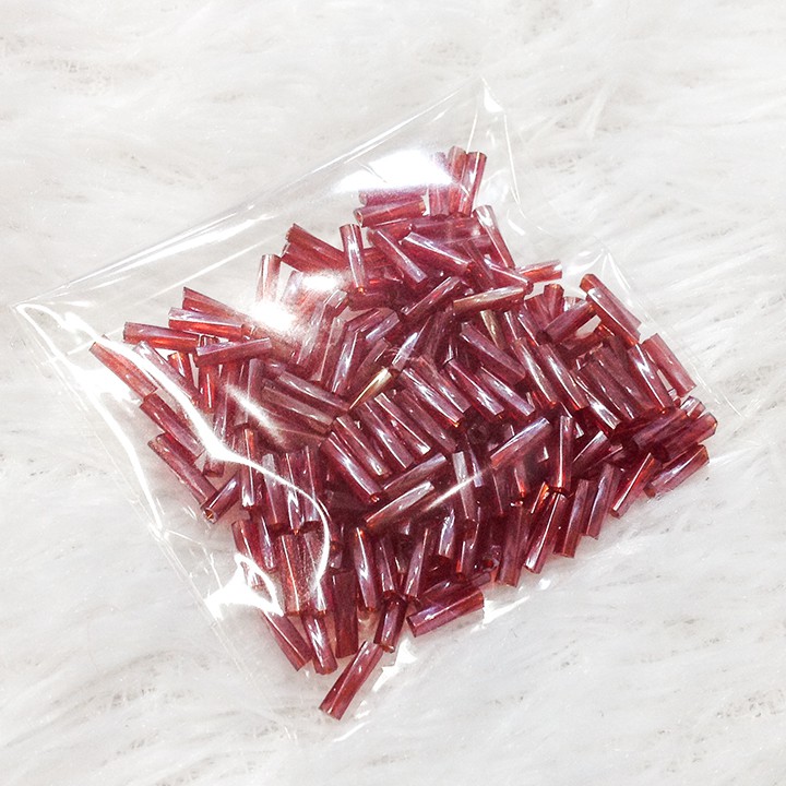 Hạt cườm gãy ống trúc kết áo trang trí t rang phục 6mm