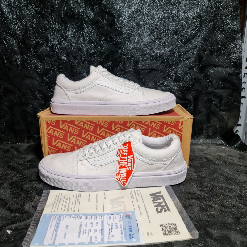 [ Ảnh Thật + Video] Giày Thể Thao Vans Old Skool Trắng || Vans Old Skool Full White