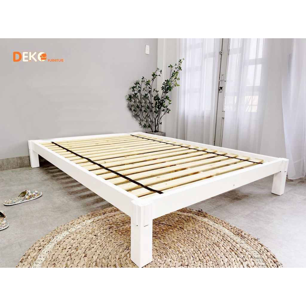 [Mã LIFEHL50K giảm 10% tối đa 50K đơn 200K] Giường Ngủ Lắp Ráp Không Đầu Giường DK04 DEKO