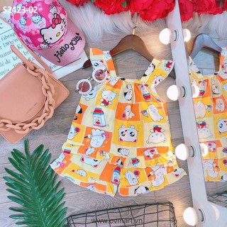 Bộ lanh cánh tiên mát lạnh hè cho bé 9-19kg