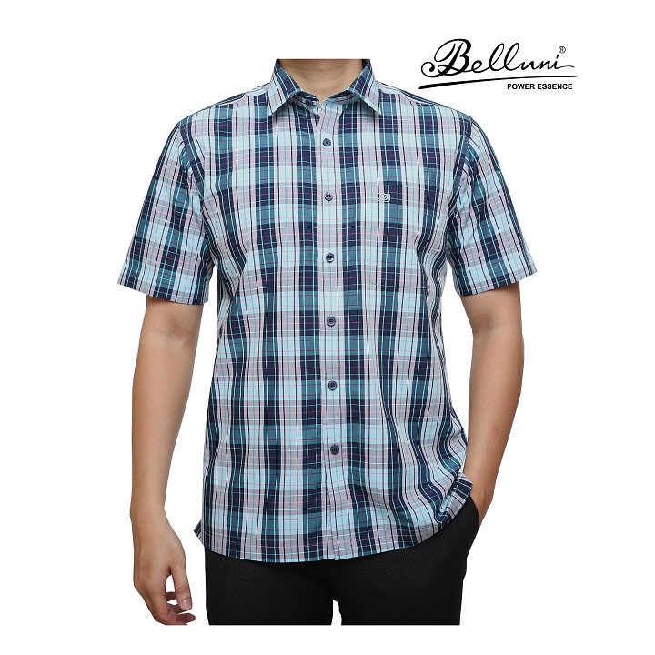 Áo sơ mi nam ngắn tay BELLUNI sợi tre kháng khuẩn chống tia UV - ABN.BP.BE.202.BG5