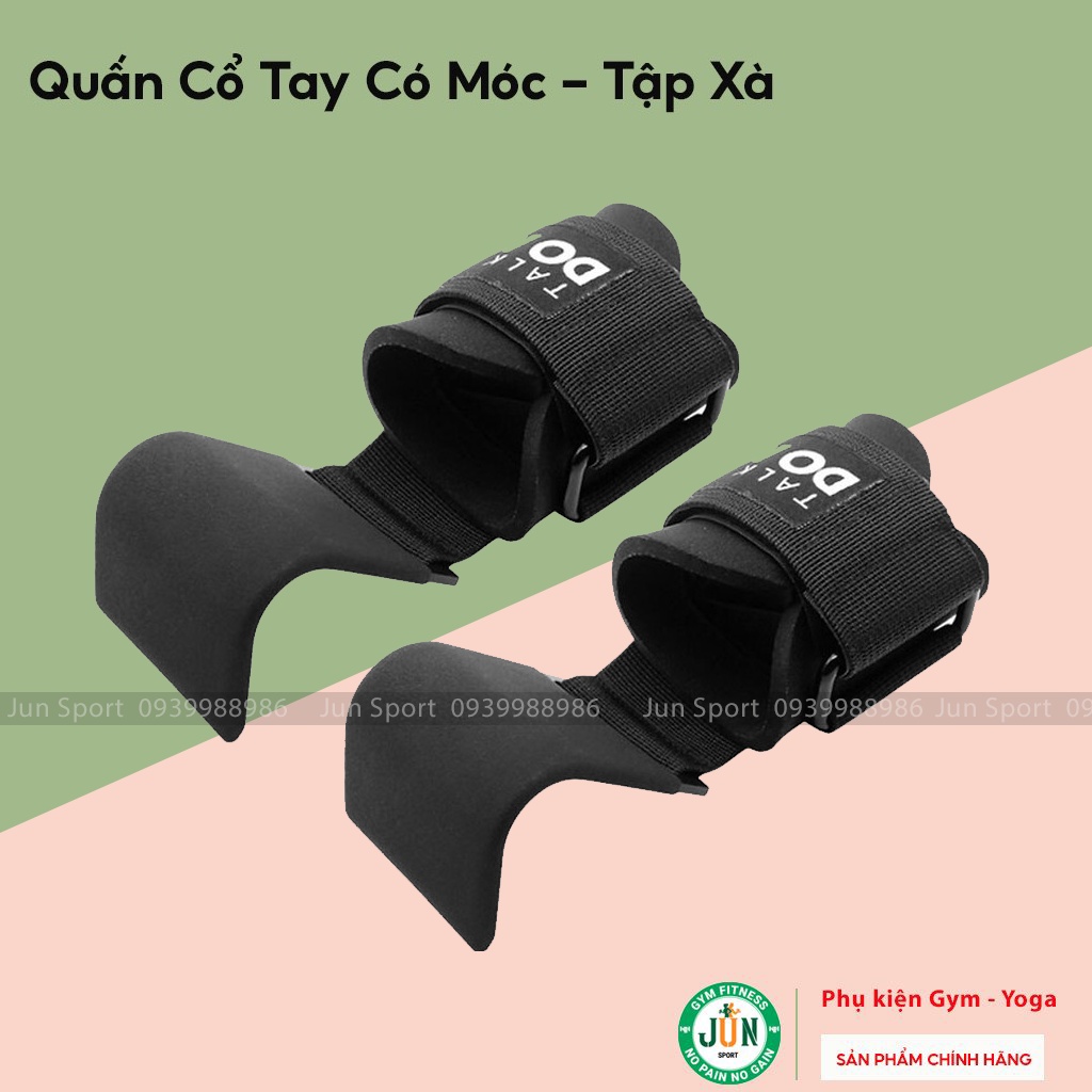 Quấn Cổ Tay Tập Xà Đơn Có Móc, Găng Tay Có Móc Nâng Tạ Aolikes Jun Sport (1 đôi)