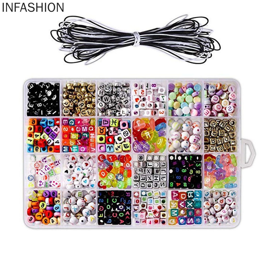 Hộp 1200 Hạt Xâu Làm Vòng Đeo Tay