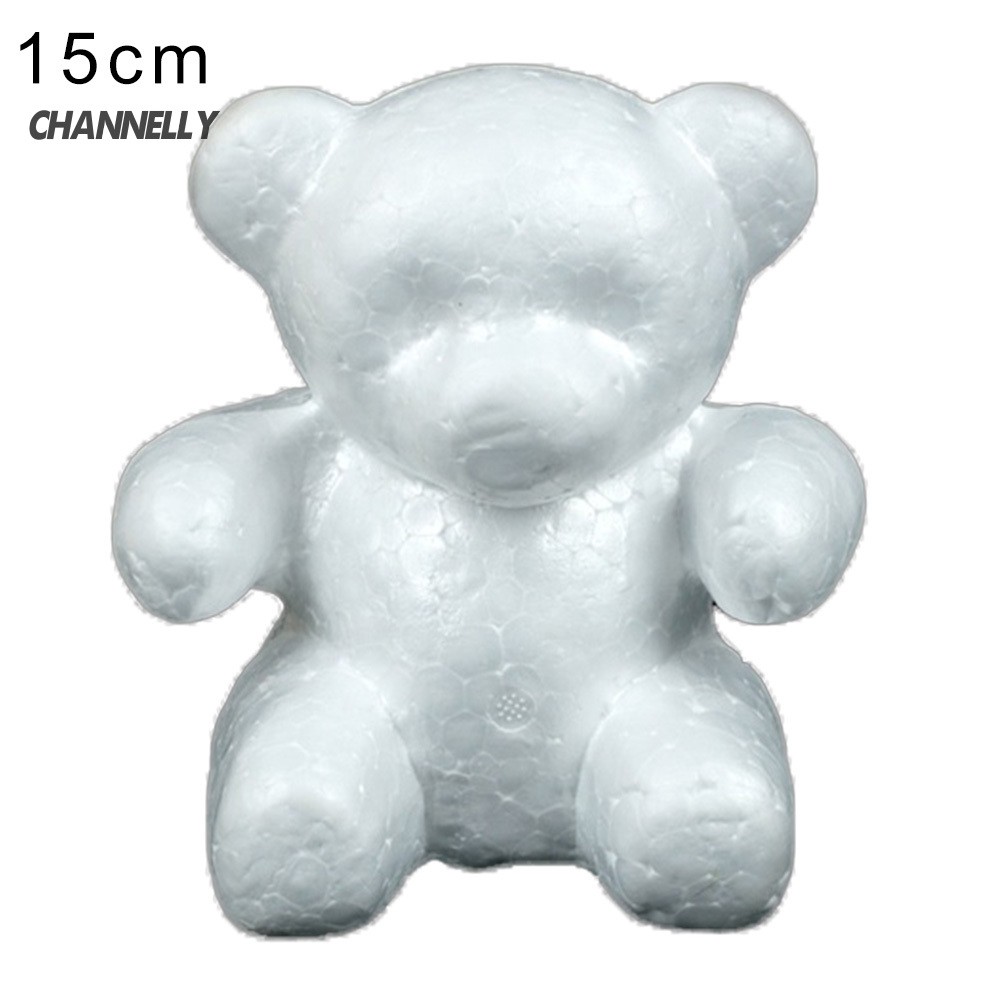 Tượng gấu làm từ mút xốp dùng làm quà tặng lễ tình nhân DIY 15/20cm dễ thương