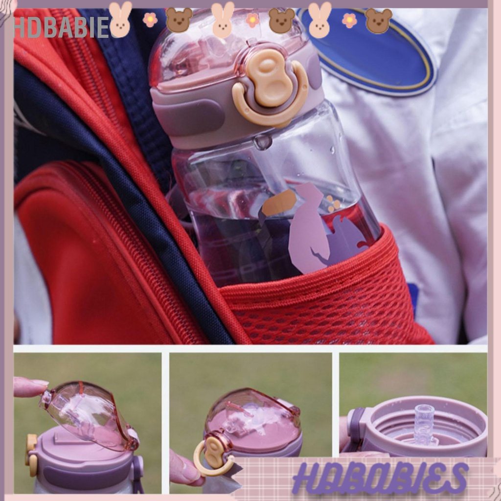 HDbabies Trẻ em Uống Chai Rơm Tritan Nước Rò Di Động Cho Em