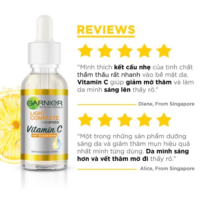 Tinh chất tăng cường sáng da mờ thâm Garnier