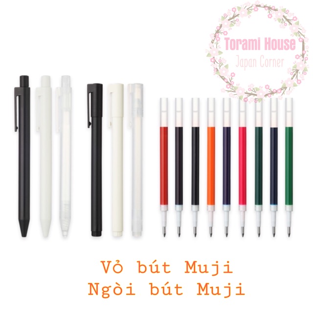 Ngòi bút thay thế bút gel Muji (đậy nắp 0.5 / 0.7)