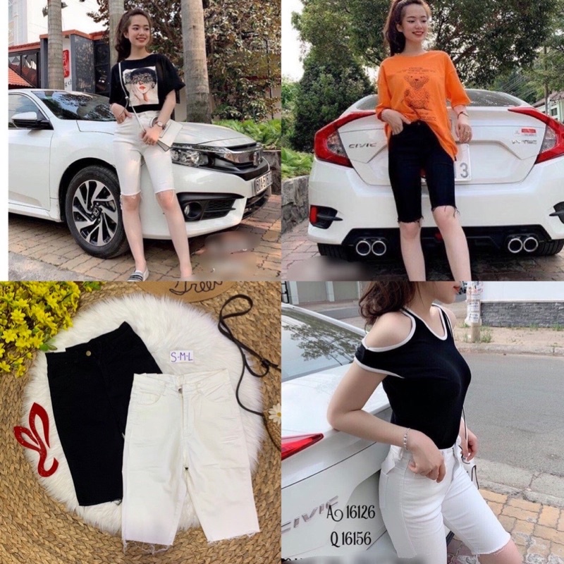 Quần ngố tua lai co giãn