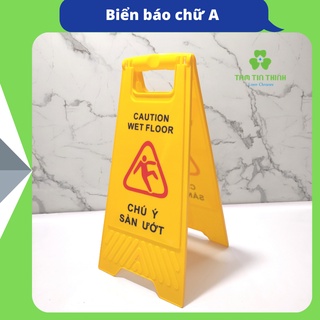 Biển báo chú ý sàn ướt, biển báo chữ A cho khu vực công cộng nơi đông người