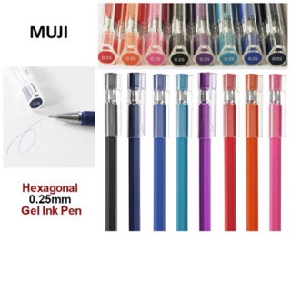 BÚT BI GEL MUJI HEXAGONAL 0.25MM
