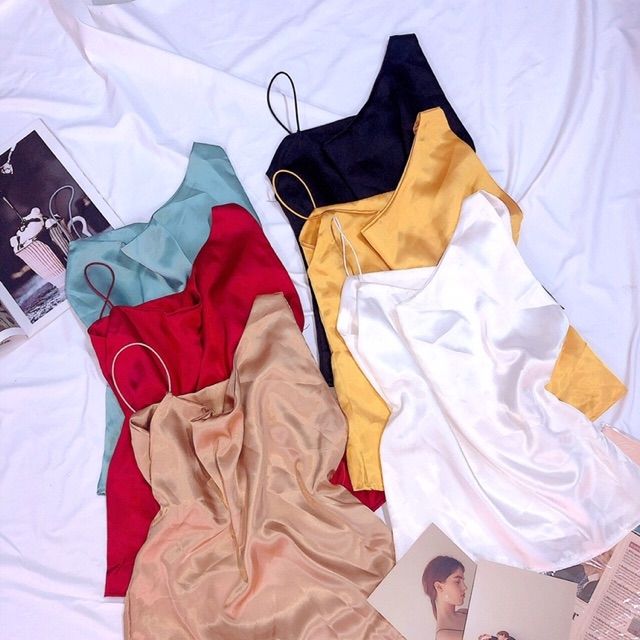 [ Mã WASTAPR giảm 10K đơn 50K] Áo dây phi lụa lệch vai 1 bên sang chảnh | BigBuy360 - bigbuy360.vn