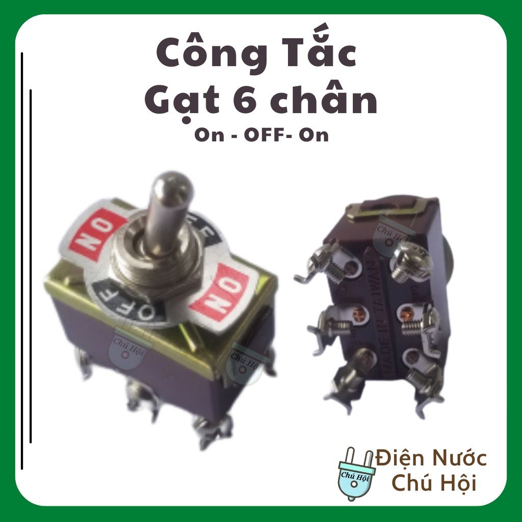 Công Tắc Gạt Đảo Chiều Động Cơ 6 Chân bắt vít Loại Tốt 250VAC-15A Điện nước chú Hội