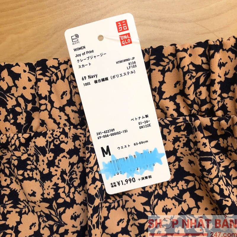 Chân váy Uni midi in hoa Nhật Bản- mã 422749