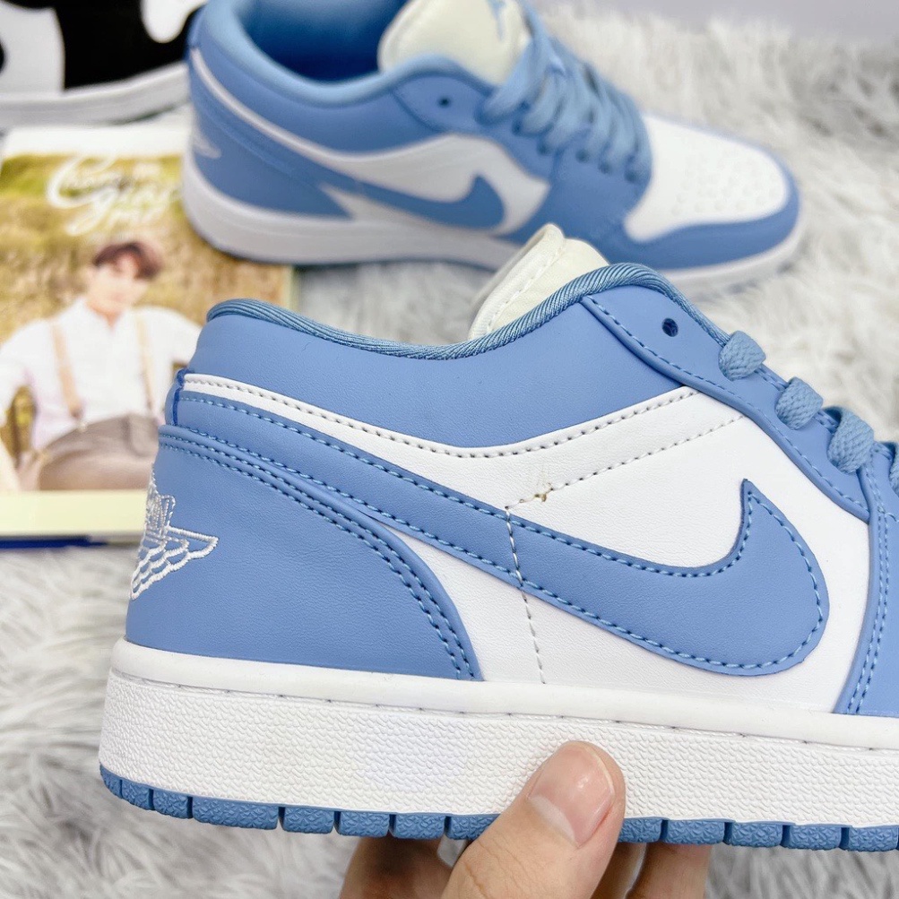 Giày JORDAN 1 MÀU XANH DƯƠNG CỔ THẤP , giày sneaker jodan jd 1 xanh da trời LOW , giày thể thao hot trend