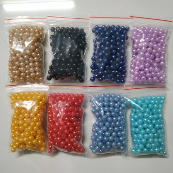 50g hạt bẹt 8mm nhiều màu - Nguyên liệu làm vòng, handmade