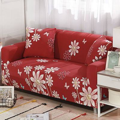 Ghế sofa chống bụi bao gồm tất cả các loại vỏ sofa màu đỏ đơn giản chống trượt bảo vệ áo khoác lười biếng