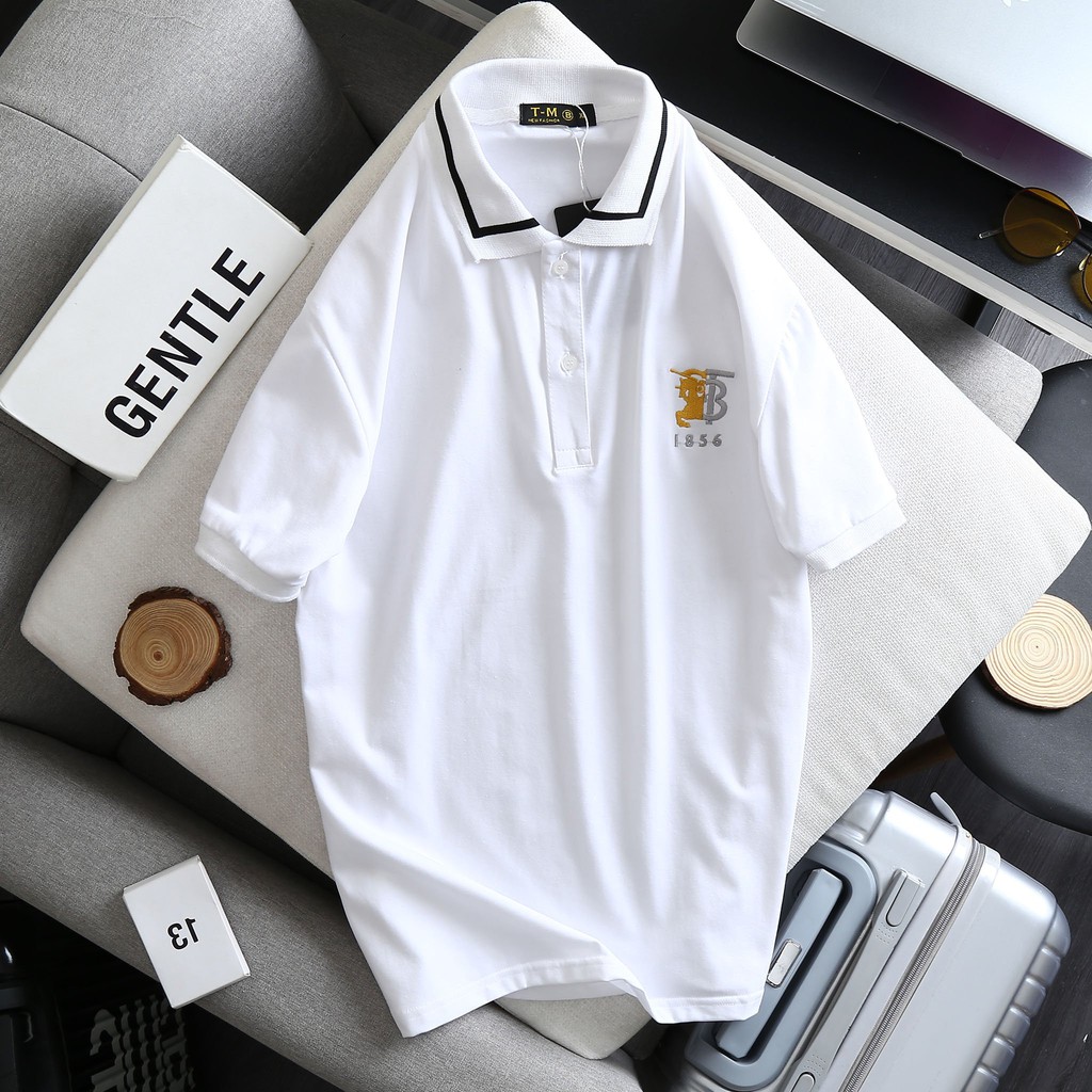 Áo thun nam có cổ polo cao cấp, vải cotton giãn 4 chiều, vải mềm, mát, MS010 LB1990store | BigBuy360 - bigbuy360.vn