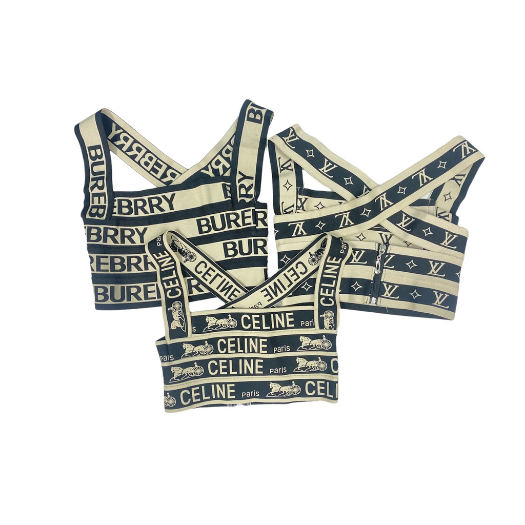 Áo kiểu croptop chéo dây in chữ hiệu toàn áo cực hot , chất thun co giãn mềm mịn ut