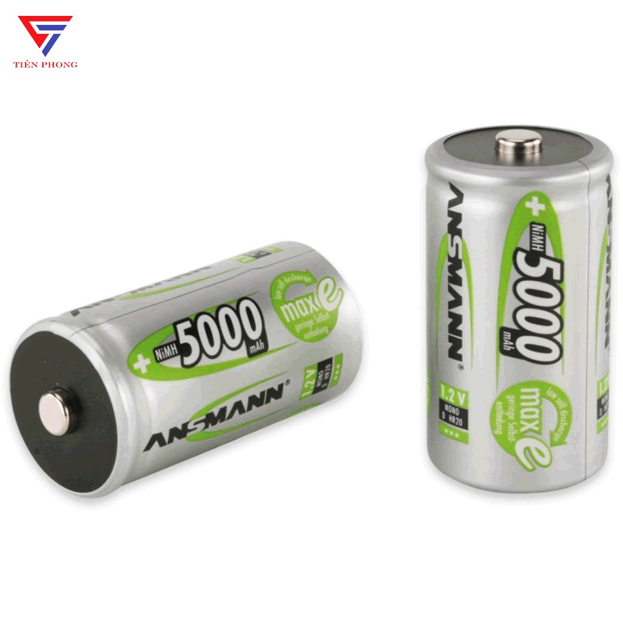 [VỈ 2 VIÊN] Pin sạc Đại D 5000mAh Ansmann chính hãng