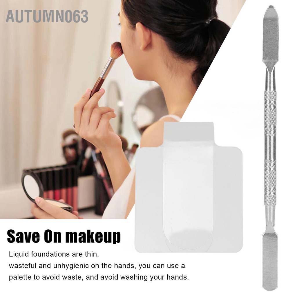 Autumn063 Bảng trang điểm Kem nền Son môi Toning mỹ phẩm Acrylic trong suốt với Thanh trộn màu