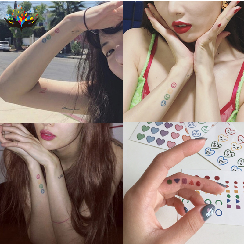 Hình xăm dán tạm thời họa tiết hoạt hình đáng yêu lâu trôi kháng nước