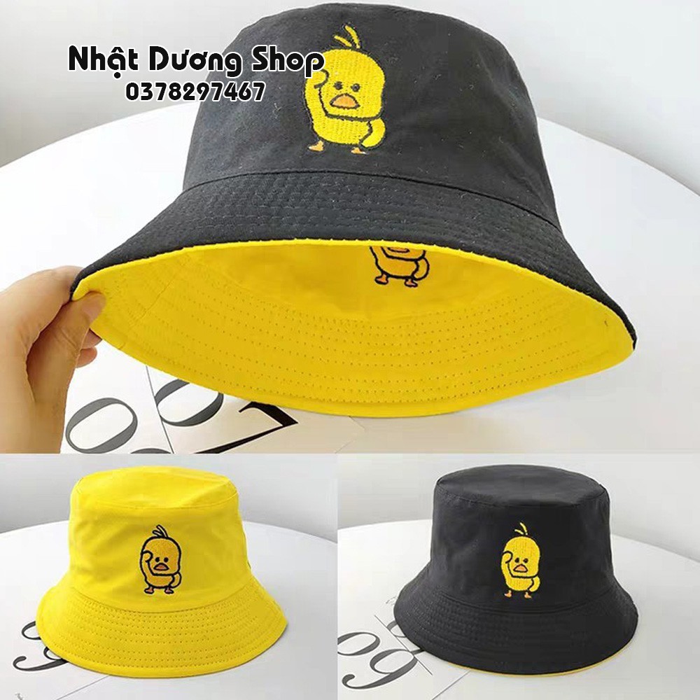 Nón tai bèo người lớn con vịt 2 mặt độc đáo chất liệu Cotton thoáng mát