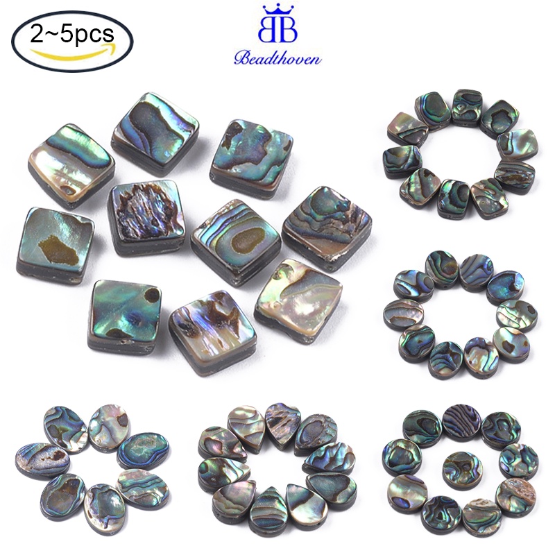 Set 2-5 Hạt Xâu Chuỗi Vỏ Sò Làm Trang Sức 10.5x10.5x3.5~4mm: 1mm