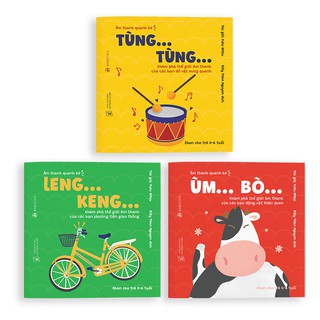 Sách Ehon - Âm thanh quanh bé - Combo 3 cuốn dành cho bé từ 0 - 6 tuổi