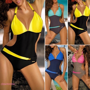 Áo bơi liền quần phối màu quyến rũ cho nữ | BigBuy360 - bigbuy360.vn